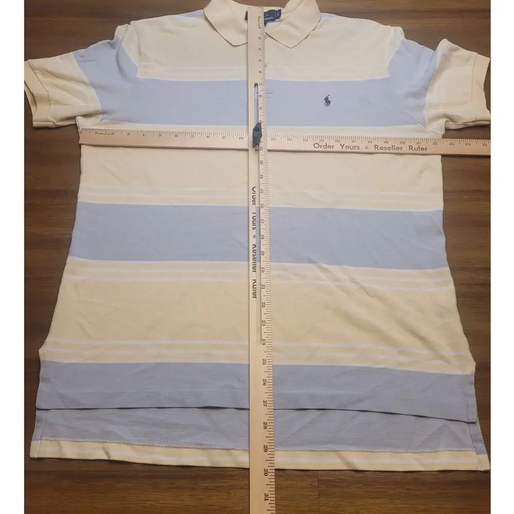 VTG Ralph Lauren Polo Rugby Shirt Men’s L 90s Preppy Color Block Striped